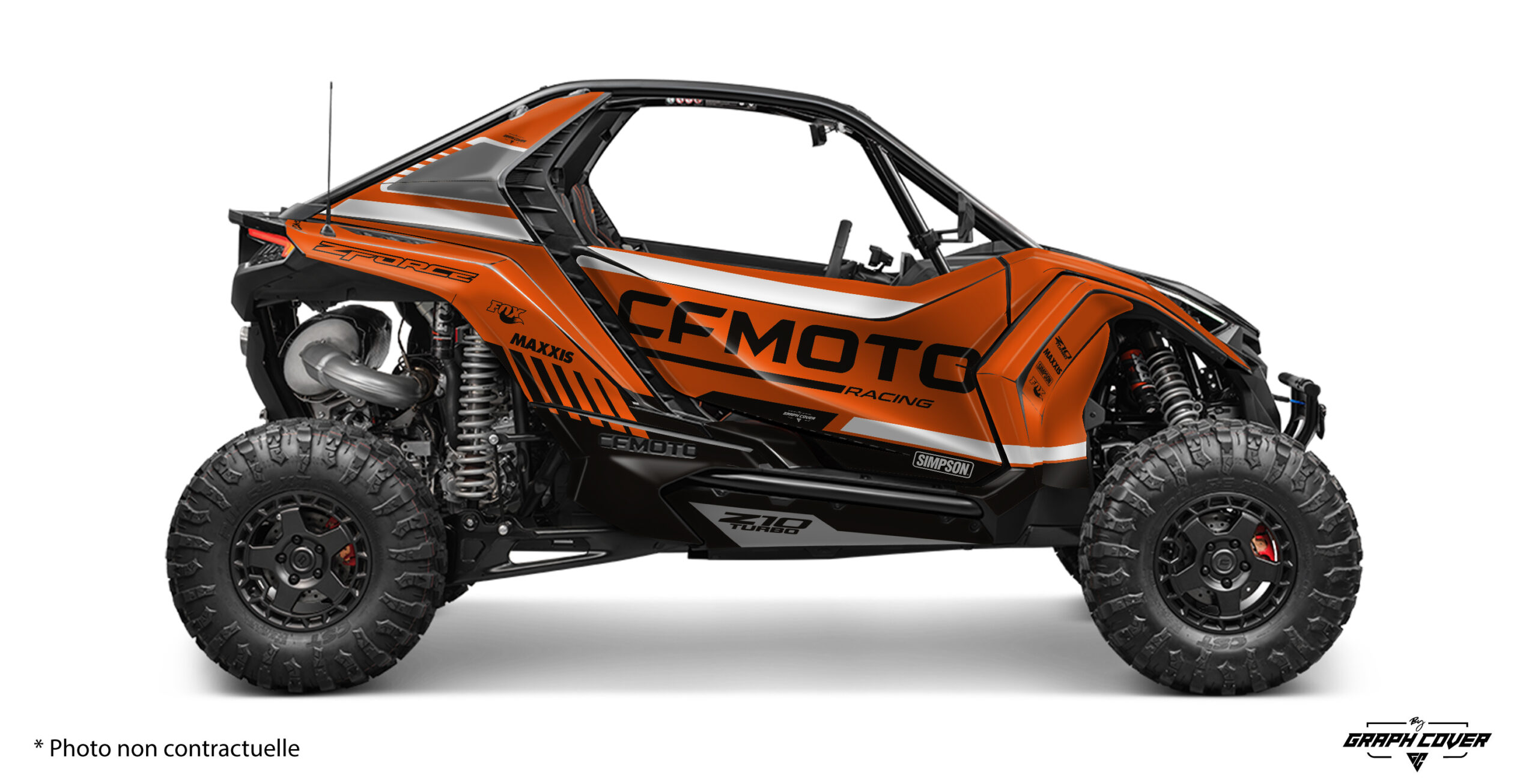 Kit déco Cf moto Z10 Turbo GP3 orange noir blanc